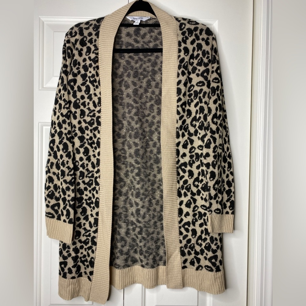 Nine West Leopard Print Woman’s Cardigan Size: S